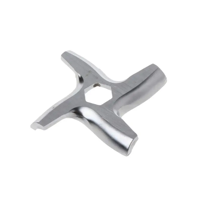 3PCS Stainless Steel Metal Meat Grinder Parts 4 Blade Hexagon Mincer Knife