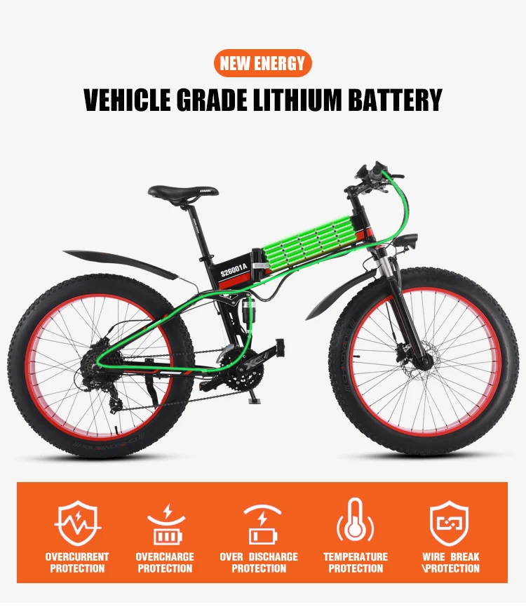Велосипед электрический ebike 48V1000W Электрический горный велосипед электрический складной велосипед 4,0 fat tire Электрический велосипед пляж Neve Снежный велосипед
