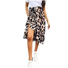 JAYCOSIN Модные женские юбки с рюшами и леопардовым принтом, летние сексуальные женские Необычные Повседневные мини-юбки трапециевидной формы, женская пляжная юбка