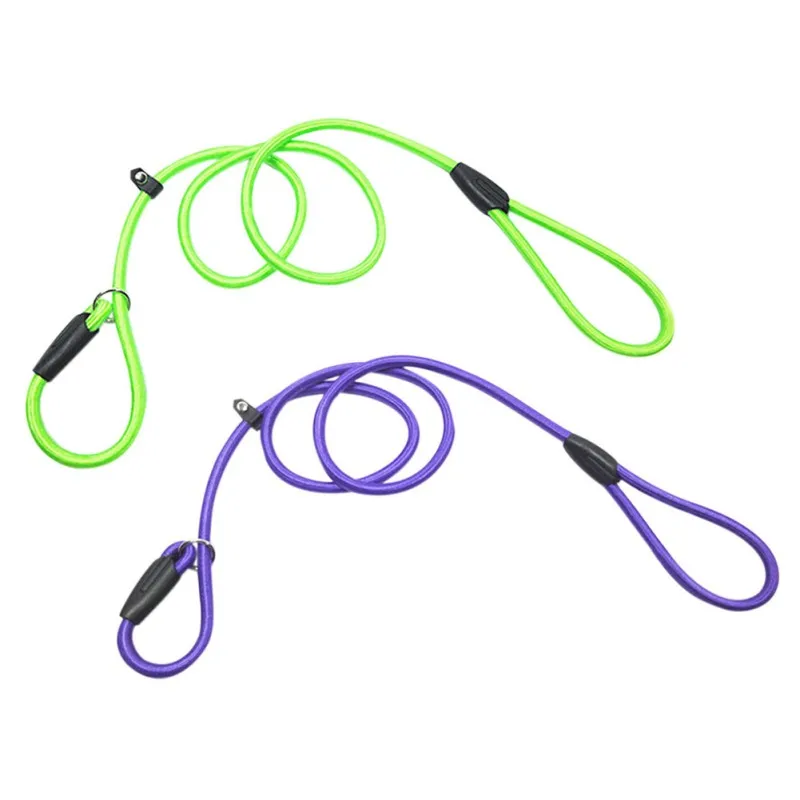 

Chain Dog Leash Dog P-Leash With Adjustable Durable Training Rope Handle Control For Running Walking Hiking Pet Collar