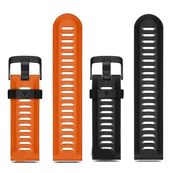 

For Garmin Fenix 3 HR Soft Silicone Strap Replacement Wrist Watch Band+Tool Kits Black & Orange