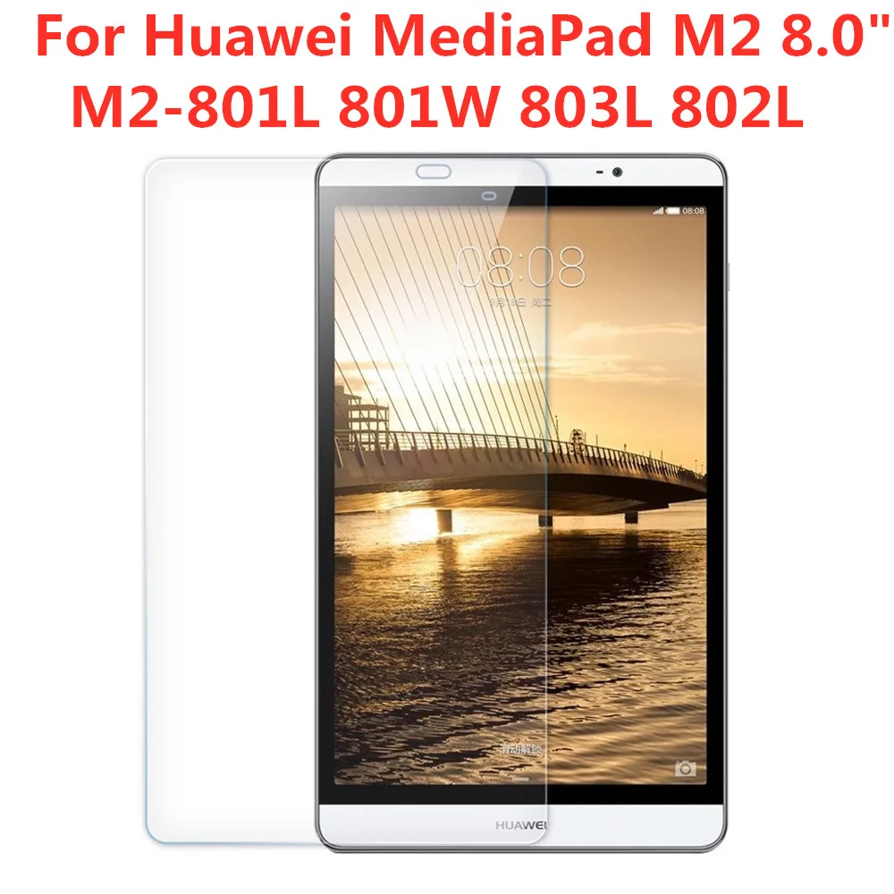 tablet touch pens 9H Tempered Glass Screen Protector For Huawei MediaPad M2 8.0 Inch M2-801L 801W 803L 802L Anti Fingerprint Clear Protective Film tablet holder Tablet Accessories