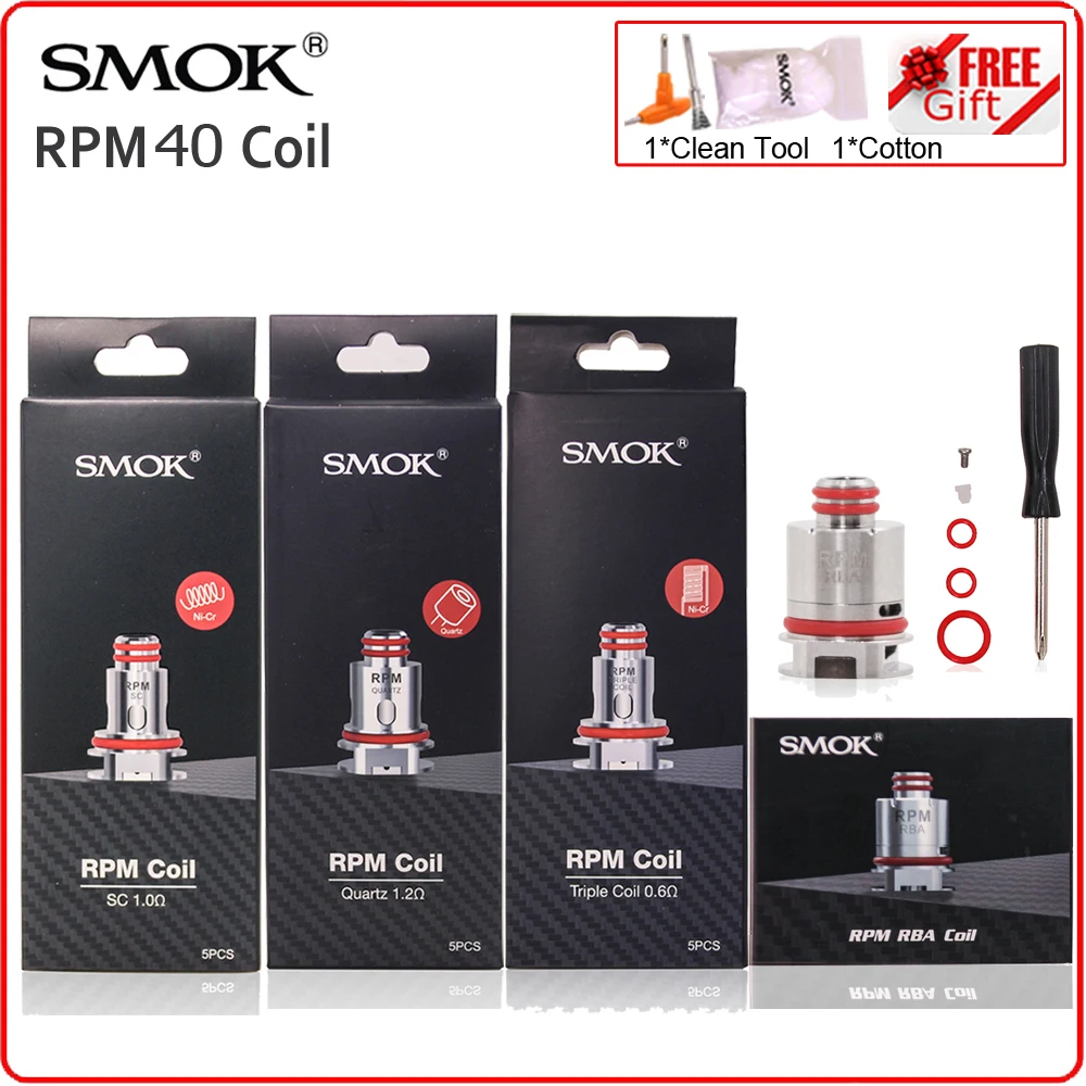 Оригинальный испаритель головки катушки SMOK RPM40 RBA RPM резистор Vape нагреватель сердечник сопротивления электронной сигареты для RPM80 Fetch Pro POZZ X|Испарители для электронных сигарет|   | АлиЭкспресс