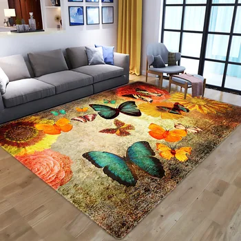 

3D printing carpet butterfly pattern printing carpet living room coffee table printing carpet custom wholesale