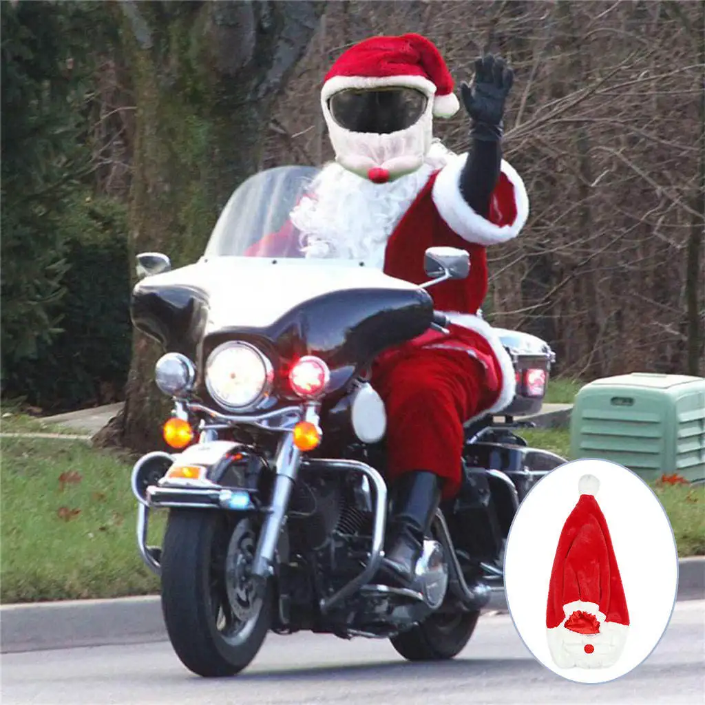 Christmas Full Cover Motorcycle Christmas Santa Claus Plush