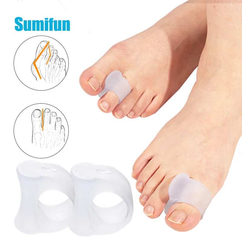 1Pair Toe Silicone Bunion Guard Orthopedic Hallux Valgus Corrector Toe Separators Finger Toe Separator Correction Foot Care Tool