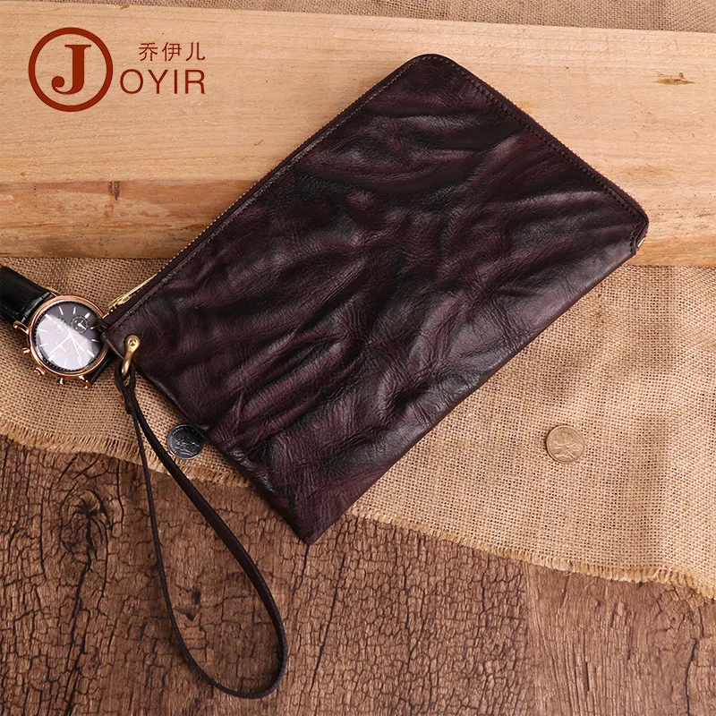 

Retro Multi-functional Clutch MEN'S Handbag Skeleton-skin IPAD Package Card Bit More Leather Wallet Casual Men's Bag