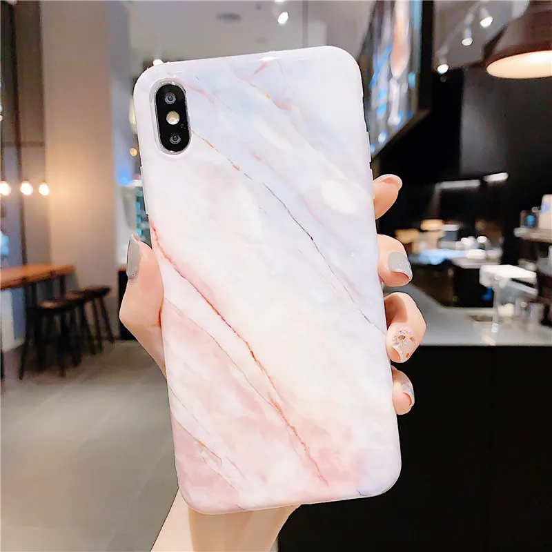 G Мраморный чехол для iphone X XS Max, мягкий силиконовый чехол из ТПУ для iphone XS XR iphone 8 7 6 6S Plus, чехол Fundas Capa - Цвет: G