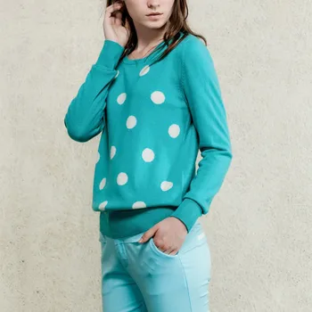 

Harajuku Style Fashion New Women Polka Dot Sweater Oversized Jumper Casual Streetwear Long Sleeve Fall Winter Cute Knitted Top