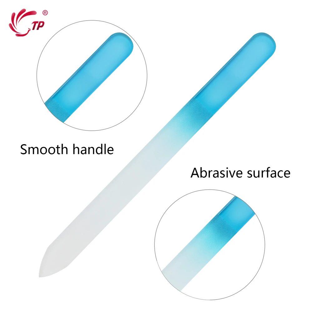 Crystal Glass Nail File With Case Professional Nail Files Manicure Device Tool Durable Nail Art Buffer Files Salon Beauty Tools