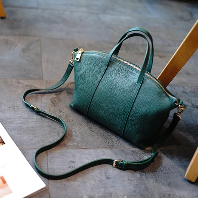 WOONAM, Женская Изысканная сумка, ограниченная серия, топ, скрыть, Италия, телячья кожа, средний верх, ручка, шоппер, сумка, WB783 - Цвет: Green