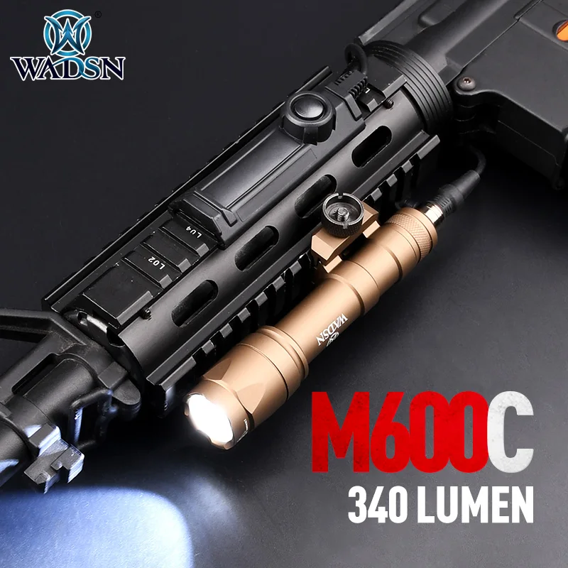 

WADSN Airsoft Surefir M600 M600C Weapon Scout Light Tactical Flashlight LED 340 Lumen Rifle lights Dual Function Remote Switch