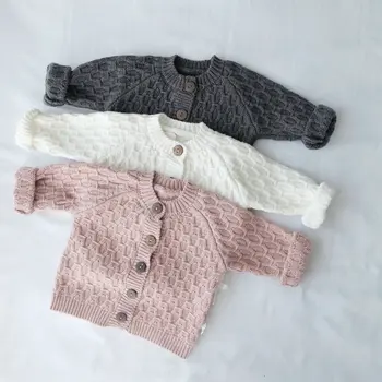 

Baby Girls Cardigan Clothes Cotton Knit Newborn Sweater Clothes Toddler Infant Kids Boys Pullover Coat Knitwear Jumper 0-24M