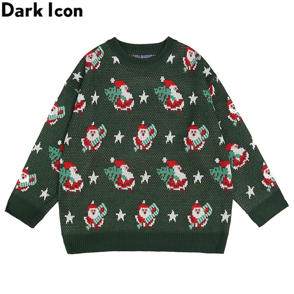 

Dark Icon Christmas Sweater Men Women Knitwear Oversized Men's Sweaters Round Neck Street Sweater for Men