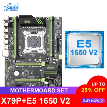 

JINGSHA X79 motherboard set with Xeon E5 1650 V2 LGA 2011 support DDR3 ECC REG memory X79P ATX USB3.0 SATA3 PCI-E NVME M.2 SSD