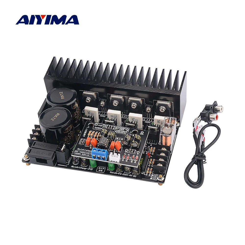 AIYIMA Discrete Tube Power Amplifier Board 120Wx2 UPC2581V HiFi Two Channel Audio Amplifiers NJW0281G NJW0302G power amplifier