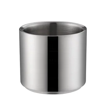 

Double Stainless Steel Mug Office Water Cup Coffee Cup Summer Cold Drink Juice Cup