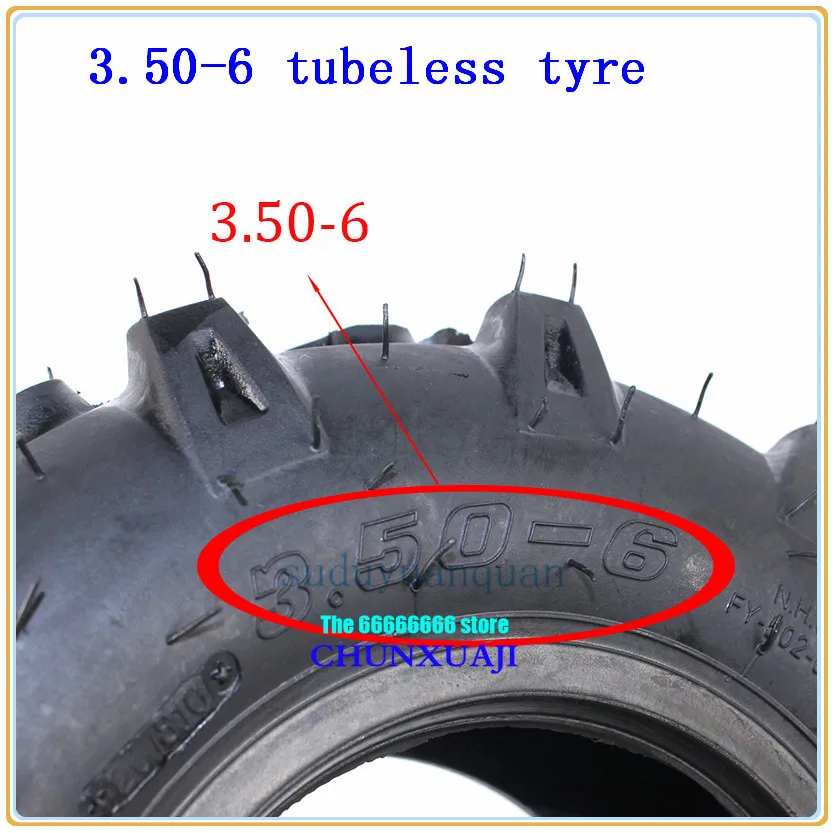 Pneus tubeless de 3.50 à 6, pneus de roue de tracteur à vide pour ATV Quad tondeuse à gazon tracteur de jardin