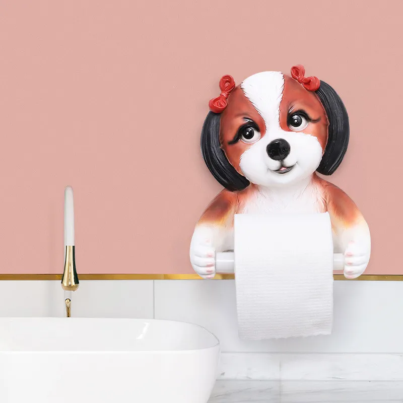 Drôle d'animal Porte-rouleau de papier toilette unique Distributeur de  papier Holder pour toilettes