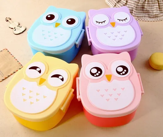 

Cute Cartoon Owl Lunch Box Food Container Storage Box Portable Kids Student Lunch Box Bento Box Container With Compartments Case