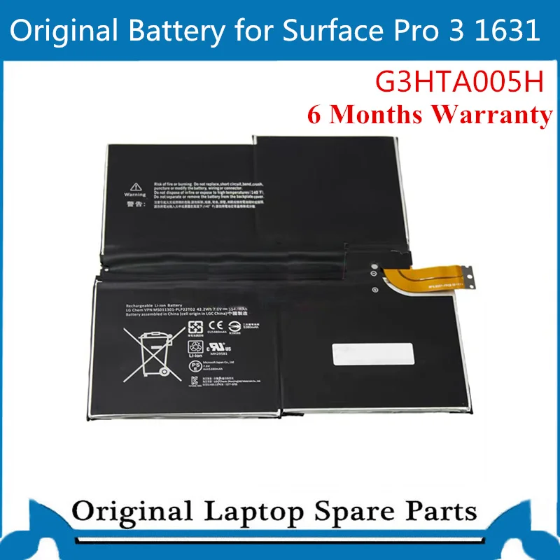Оригинальный новый аккумулятор Pro 3 для Microsoft Surface 1631 G3HTA009H 7 6 В Вт/ч|Аккумуляторы