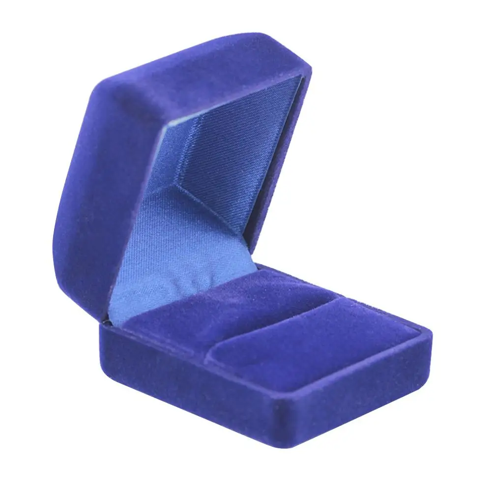 

Heart Square Velvet Necklace Earrings Ring Storage Case Jewelry Display Gift Box
