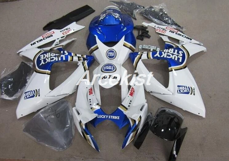 ABS обтекатель наборы, пригодный для Suzuki 2006 2007 GSXR600 GSXR750 обтекатели GSXR 600 750 K6 K7 06 07 синий белый lucky