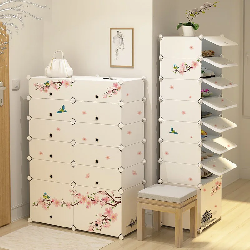 Минималистский современный дом прихожая обувные шкафы холст полки скамья