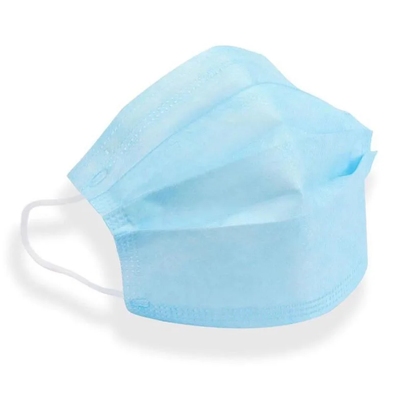 

Disposable BLUE Earloop Face Mask, Filters Bacteria 3 PLY