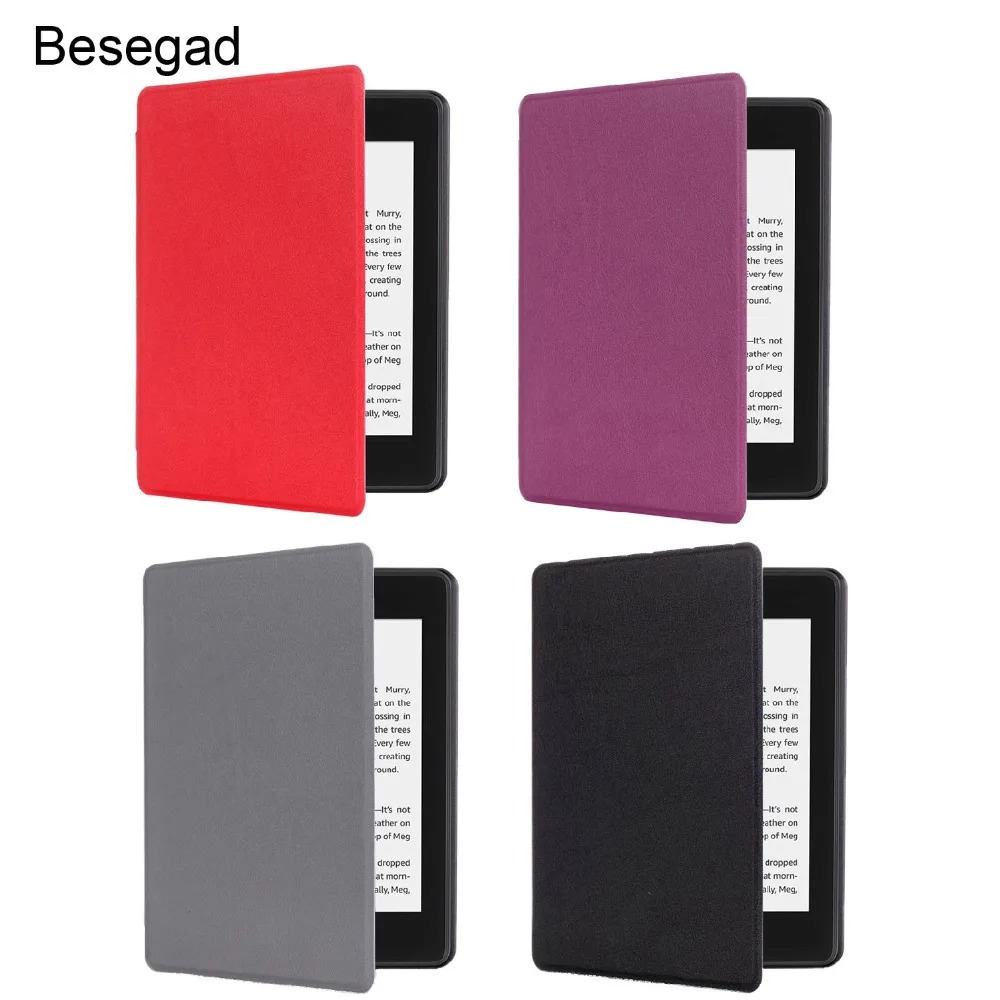 Besegad E-Book Reader Custodia Protettiva In Pelle Pu Cover Shell Protector Con Auto Sleep Wake Per Kindle Paperwhite 4