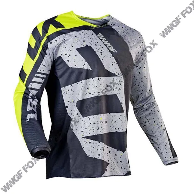 2021 customize team moto mtb motocross jersey Enduro Maillot Hombre DH BMX MX  Cycling Downhill jersey gray