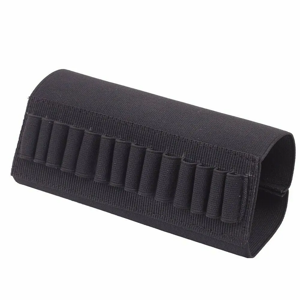 Hunting Gun Accessory Military Gear 5/8/9/14 Rounds Shotgun Buttstock Ammo Pouch Shell Holder Bullet Cartridge Bandolier Free