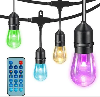 

15M 15pcsLED Colorful String Lights Lighting Holiday Decoration String Lights Outdoor Wedding Room Layout Christmas Neon Lights