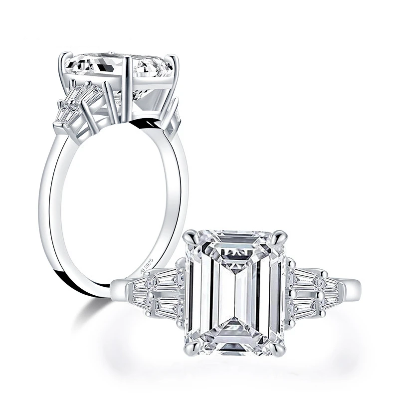 Yb6323обручальное кольцо S925sterling silver SONA обручальное кольцо 3ct основной камень