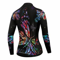 2022 New Design Women's Long Sleeve Cycling Jersey Colorful Mountain Bike Tops And Shirts Anti UV Bicycle Sportswear MTB Clothes 2
