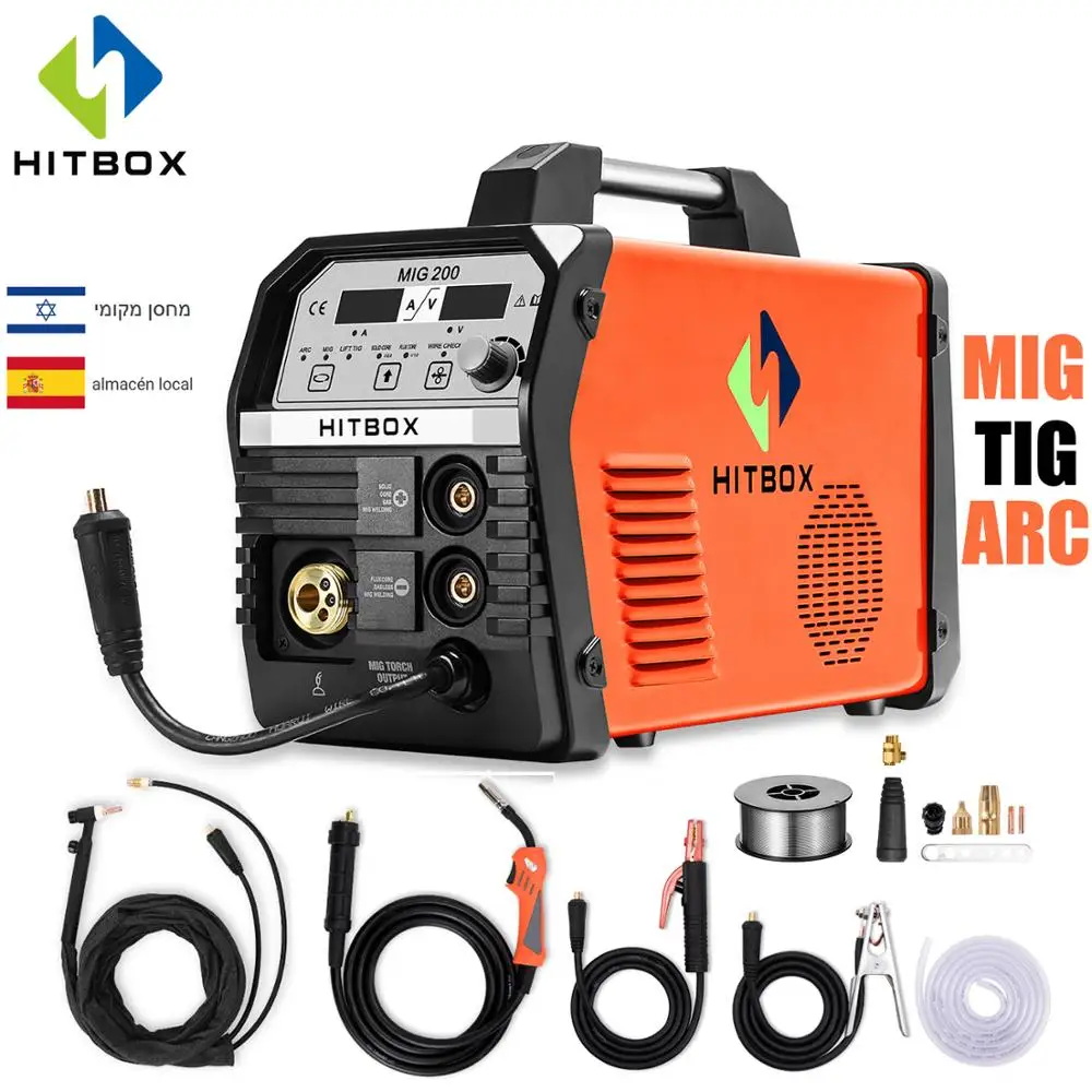 Сварочный аппарат HITBOX Mig сварочный из нержавеющей стали с синхронным контролем 220