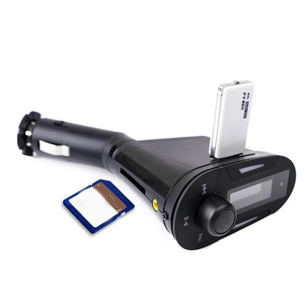 Автомобильный комплект MP3-плеер беспроводной fm-передатчик USB SD MMC Красный ЖК-дисплей Авто Аудио плеер Пульт дистанционного управления