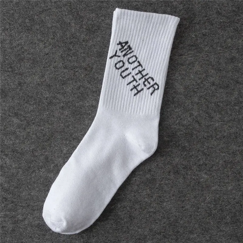 Женские забавные носки Halajuku, напечатанное слово, креативные носки на каблуках, носки в стиле хип-хоп, уличные носки для скейтборда, Бальные чулки, унисекс - Цвет: 06 White
