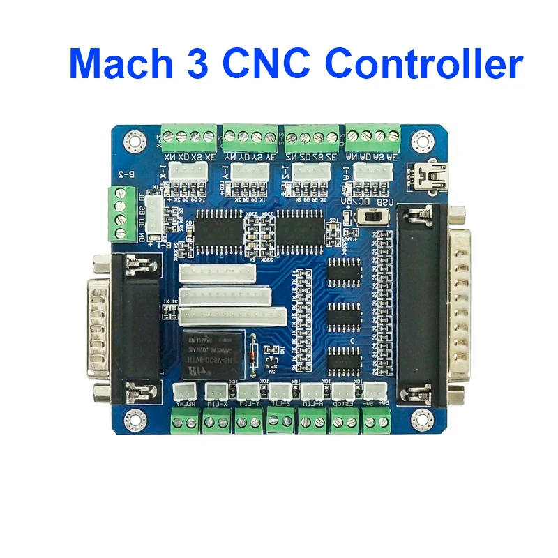MACH3 CNC 5 axis interface breakout board for stepper motor driver CNC milRCs4 