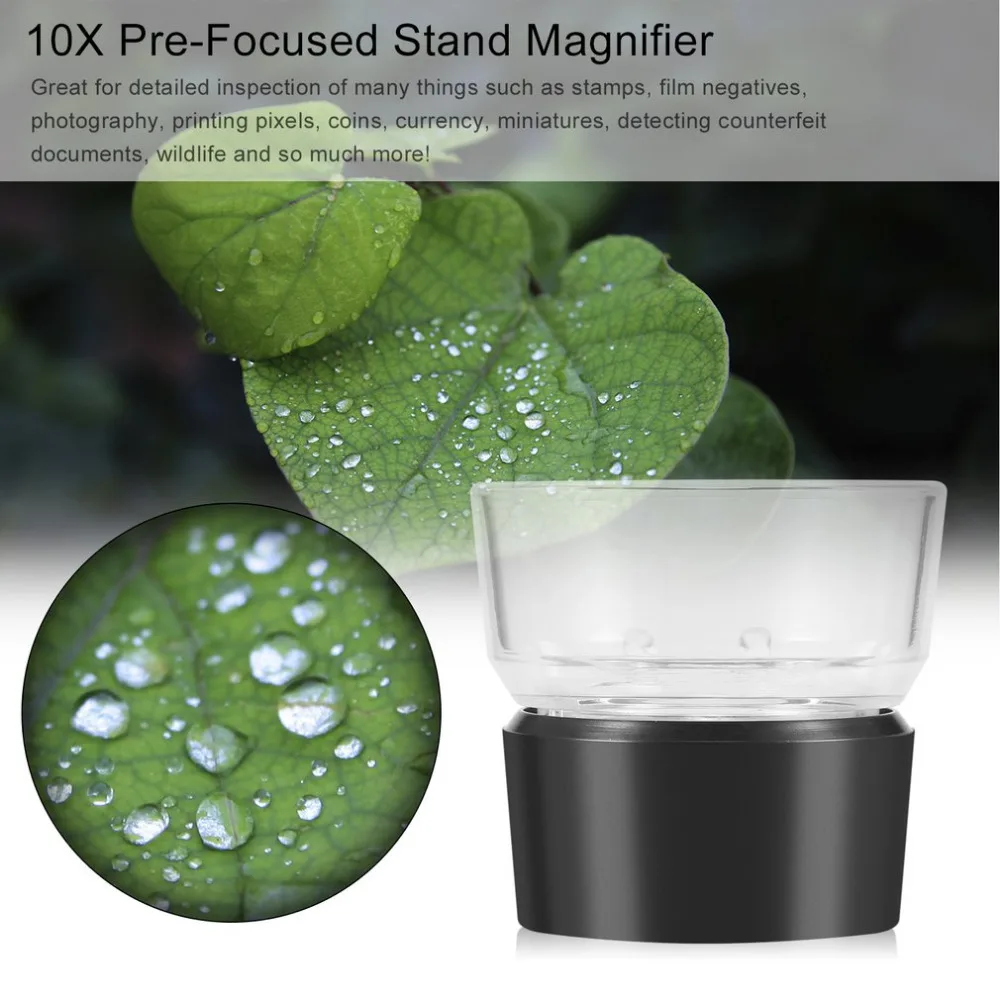 ACEHE 10X Magnifier Loupes Distortion-free Inspecting for Stamps Photography Coins Currency Detecting Counterfeit Documents | Инструменты