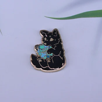 

Wolf eating wolfsbane enamel pin poor creature took no heed the danger