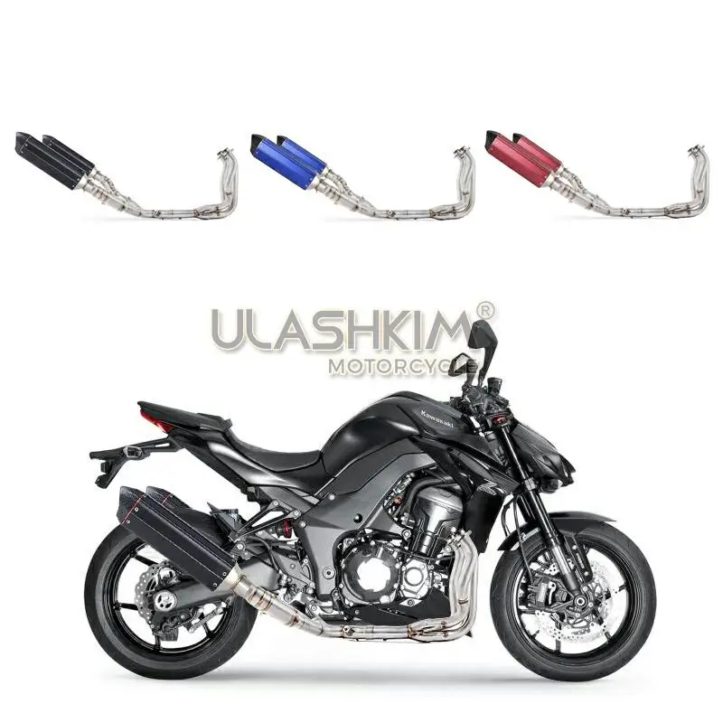 Полная выхлопная система мотоцикла без шнуровки для kawasaki Z1000 Z1000R Z1000J Ninja1000 2010- Модифицированная средняя Соединительная труба