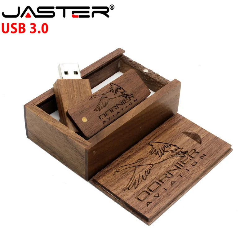 JASTER USB 3,0 Натуральные Деревянные USB+ упаковочная коробка USB флеш-накопитель деревянная Флешка 4G 8GB 16GB 32GB u диск фотографии свадебные подарки