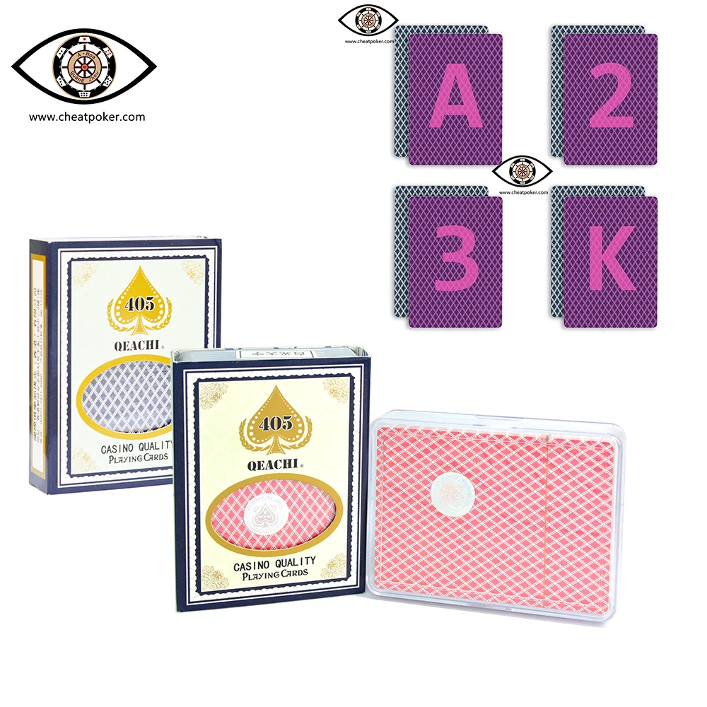 

Infrared perspective marked playing cards for contact lenses,QEACHI plastic magic cheat poker marked cards