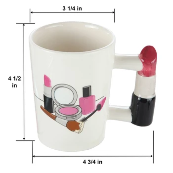 

Lipstick Handle Mug Coffee Mug Ceramic Coffee Mugs Cup Home Living Room Office @LS