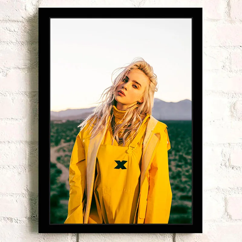 Billie Eilish художественный плакат Европейская музыкальная звезда картины с певцом HD печатная живопись Современная Настенная художественная постер для гостиной ZS201