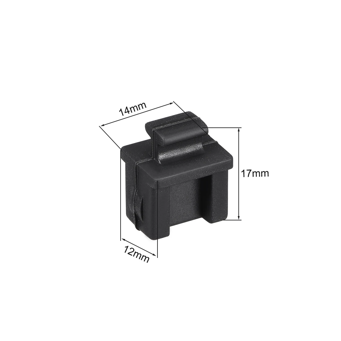 Uxcell 5pcs SFP Port Silicone Protectors bnc port protectors usb port protector Cap Port Cover Anti Dust Plug 14mmx12mmx17mm Black Silicone Anti-dust Stopper