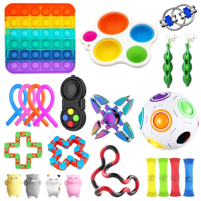 Fidget Toy Pack-Fidgets- Fidget Toys-32Pcs fidget pack in a Toy Box  -Figetget to