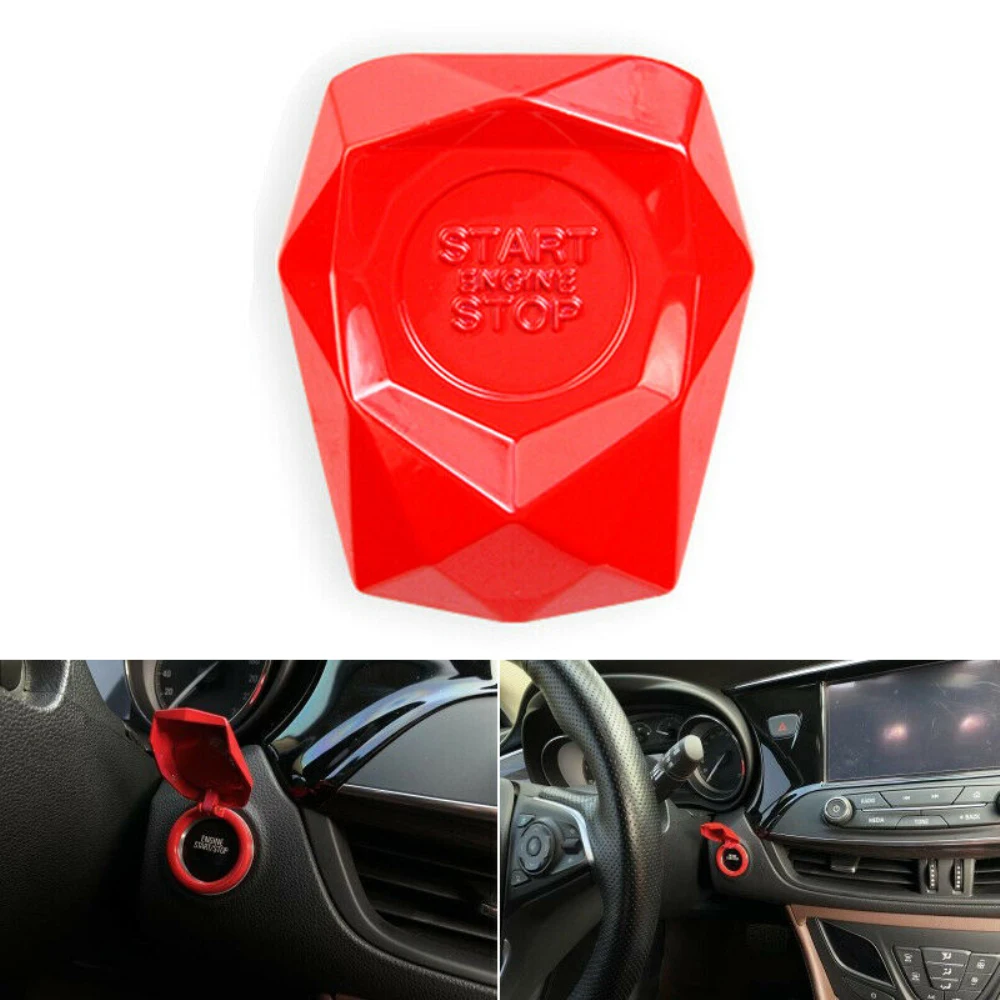 Ignition Switch Protective Cover Universal Sports Car Interior Modification Starter Decoration Ring popchilli One Button Start Button Decoration Cover 