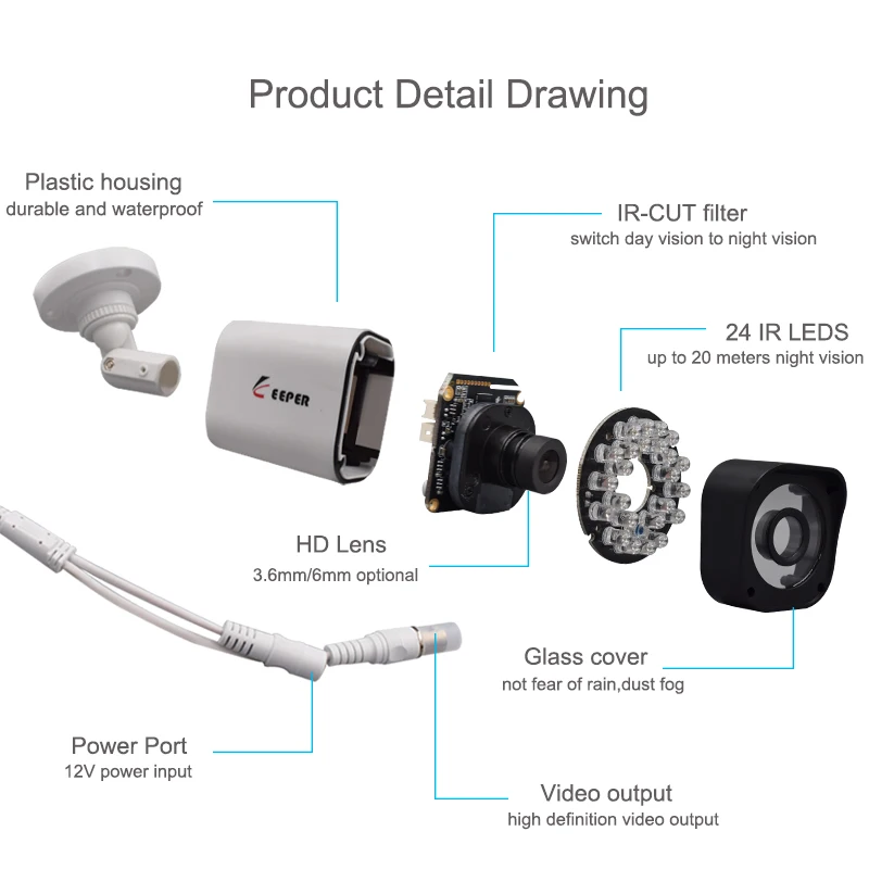 Keeper 1MP AHD Analog High Definition Surveillance Infrared Camera 720P AHD CCTV Camera Security Ou - 33019018765  Keeper 1MP AHD Analog High Definition Surveillance Infrared Camera 720P AHD CCTV Camera Security Ou - 33019018765